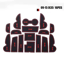 16 шт./компл. Салонные подложки для hyundai Solaris 2 Ix35 резиновый нескользящий коврик для Tucson 09-15 14 13 подстаканник центральной консоли вкладыш