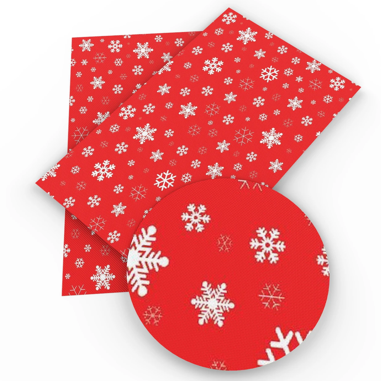 

David accessories 20*34cm Christmas Flower Printed Synthetic Artificial Leather,DIY Handmade Materials,Sewing,1Yc4583