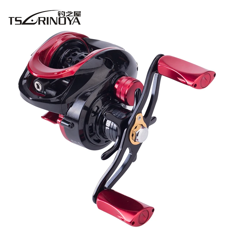 TSURINOYA XF-50 Baitcasting Reel 190g 10BB 6.6:1 Magnet Brake System 12.5g Aluminum alloy Lightweight spool Fishing Lure Bait