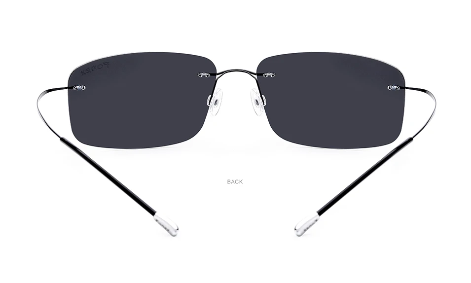 FONEX поляризованные солнцезащитные очки без оправы из титанового сплава, мужские брендовые дизайнерские солнцезащитные очки без винтов, квадратные солнцезащитные очки для женщин 20007
