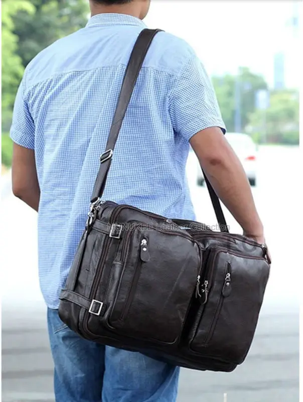 Многофункциональный модный рюкзак из натуральной кожи, мужской рюкзак для путешествий, школьная сумка, большой рюкзак, сумка через плечо, большая сумка для книг