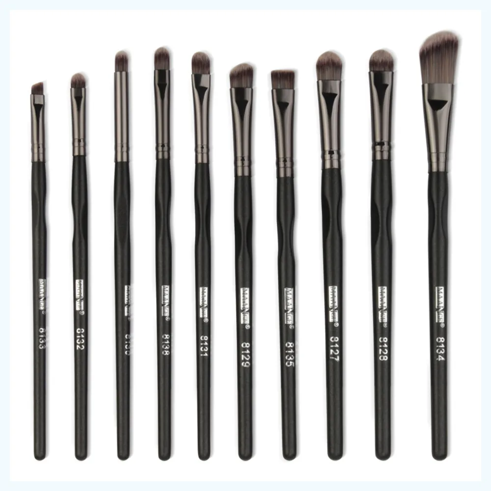 

MAANGE 10Pc wooden handle Makeup Brushes Set professional Powder Eyeshadow Eyeliner Cosmetic Foundation Brush brochas maquillaje