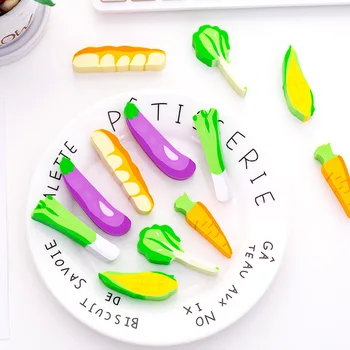 

3PCS New Novelty Cute Radish Vegetable Shape Rubber Eraser Creative Eraser For Kids Gift Korean Stationery Student Prize
