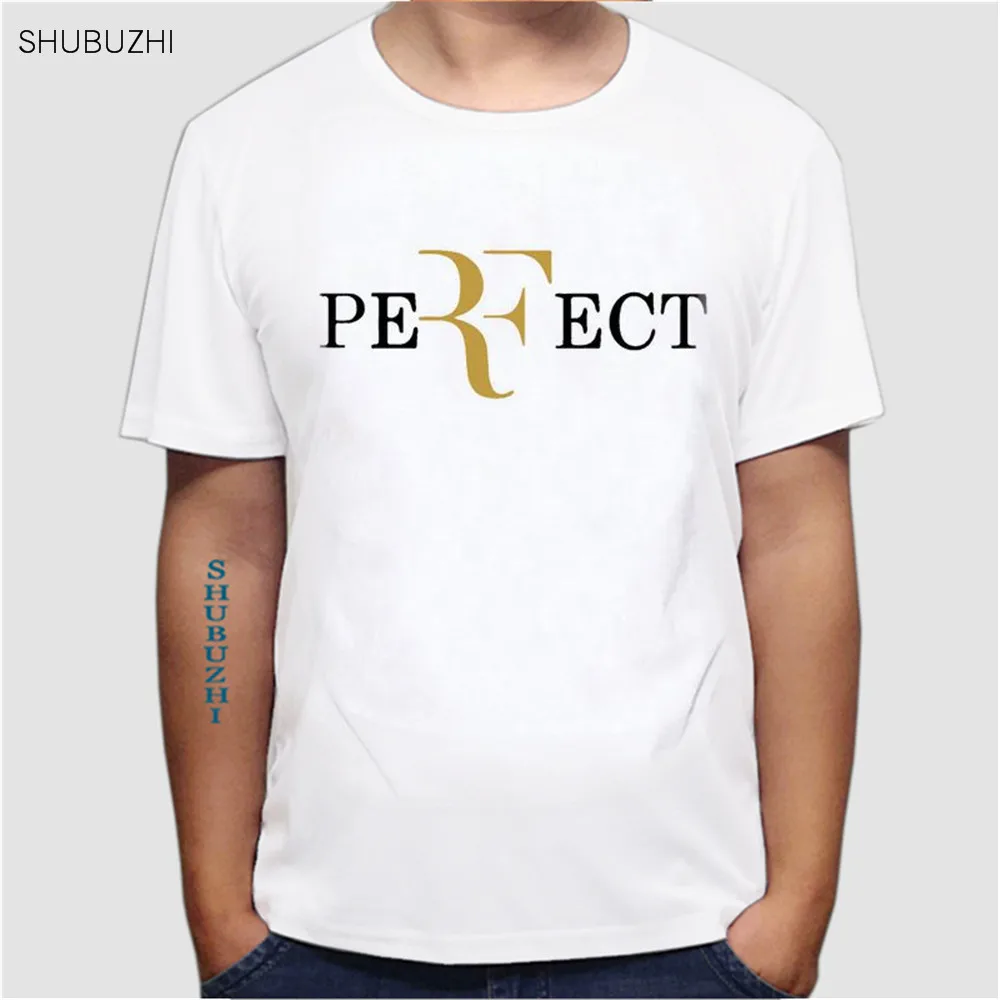 

Perfect Roger Federer Logo T-Shirt Printed Short Sleeve cotton Tees Shirt For Men Fashion RF T Shirt Euro Size