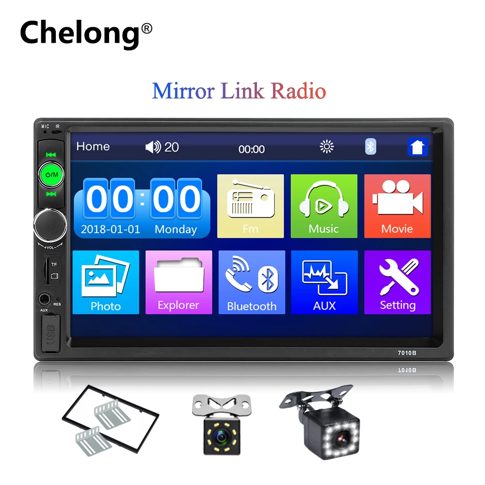 

2din 7 inch autoradio LCD Touch car radio player auto audio bluetooth Multimedia Player 7010B USB Car Stereo MP5 Player