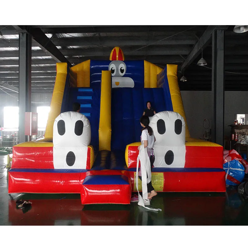 Design PVC 6*4*5m air inflatable bouncer jumping rabbit slide for kids