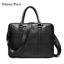 VIDENG POLO Brand Leather Bag Casual Men Handbags Men Crossbody Bags Men’s Travel Bags Tote Laptop Briefcases Men’s Bag