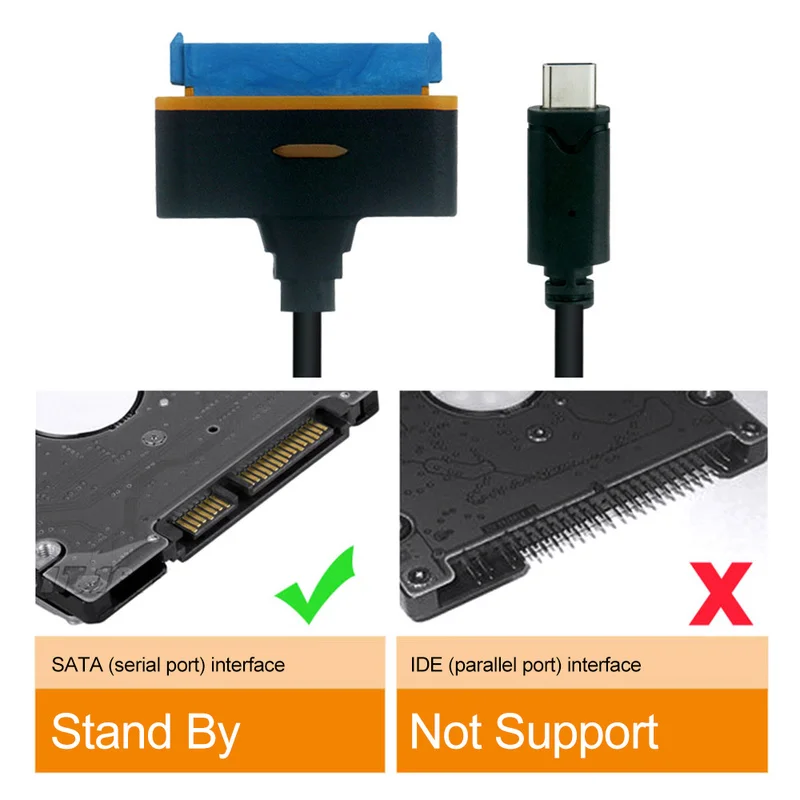 

New Sata Serial Hard Drive Conversion USB3.0 Adapter Cable Type-c Easy Drive Cable Usb-c USB 3.0 To Type-c Micro Usb Converter