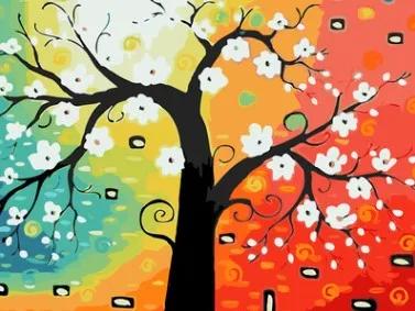Высокое качество дерево искусство абстрактная Акриловая картина холст своими руками цифровая картина маслом для подарка дома картины для украшения стены AOP014