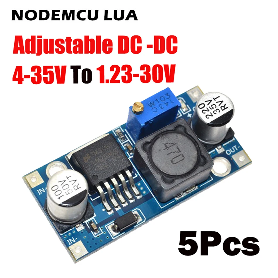 

5pcs LM2596S-ADJ DC-DC adjustable step-down Voltage regulator power supply MODULE BOARD 3A Buck Converter LM2596s LM2596