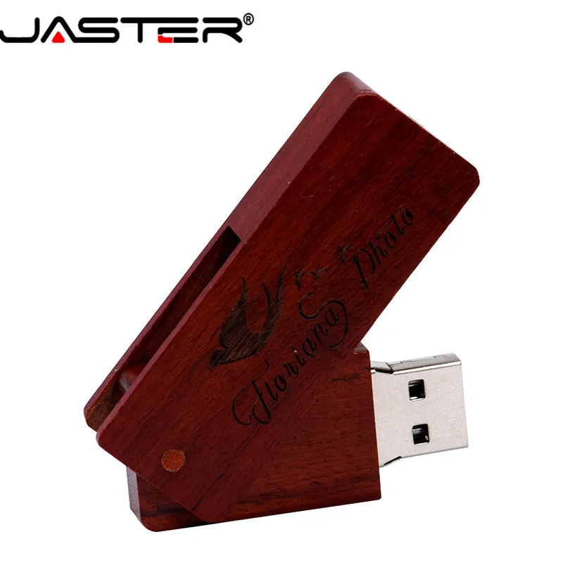 JASTER Горячая Креативный вращающийся деревянный U диск ручка привод(10 шт бесплатный логотип) USB 2,0 4 ГБ 8 ГБ 16 ГБ 32 ГБ 64 ГБ USB флэш-накопитель