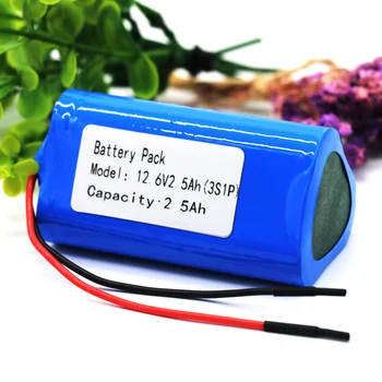 

KLUOSI 12V Battery 3S1P 12.6V/11.1V 2500mAh 18650 Lithium-ion Battery Pack with 5A BMS for Backup Power Ups CCTV Camerar