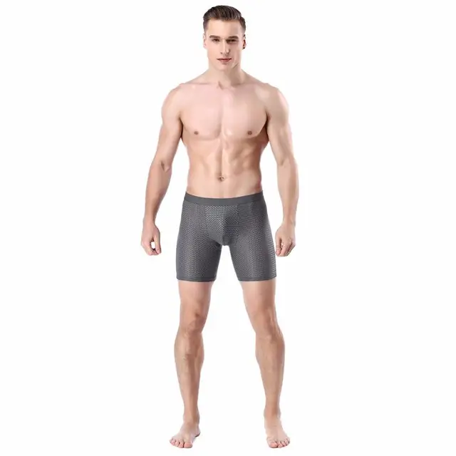 Boxer long Men's underwear ice mesh eye sexy breathable Comfortable