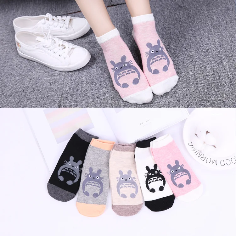 

Totoro Winter Women Socks Cotton Hayao Miyazaki Christmas Socks Harajuku Kawaii Funny Socks Cartoon Comic Thick Socks Cotton New