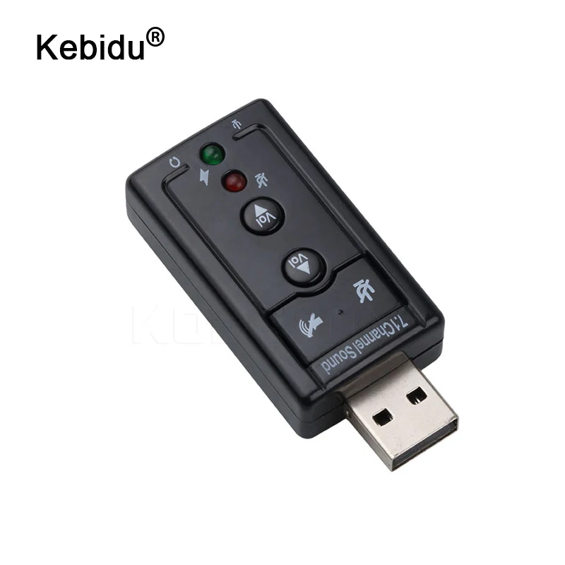 Внешняя звуковая карта USB 7 1 Channel 3D Аудио гарнитура микрофон динамик 3 5 мм Jack