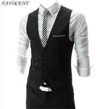 FAVOCENT brand Hot Sale 2017 Autumn Men s Slim Fit Dress Suit Vest Waistcoats Men Gilet