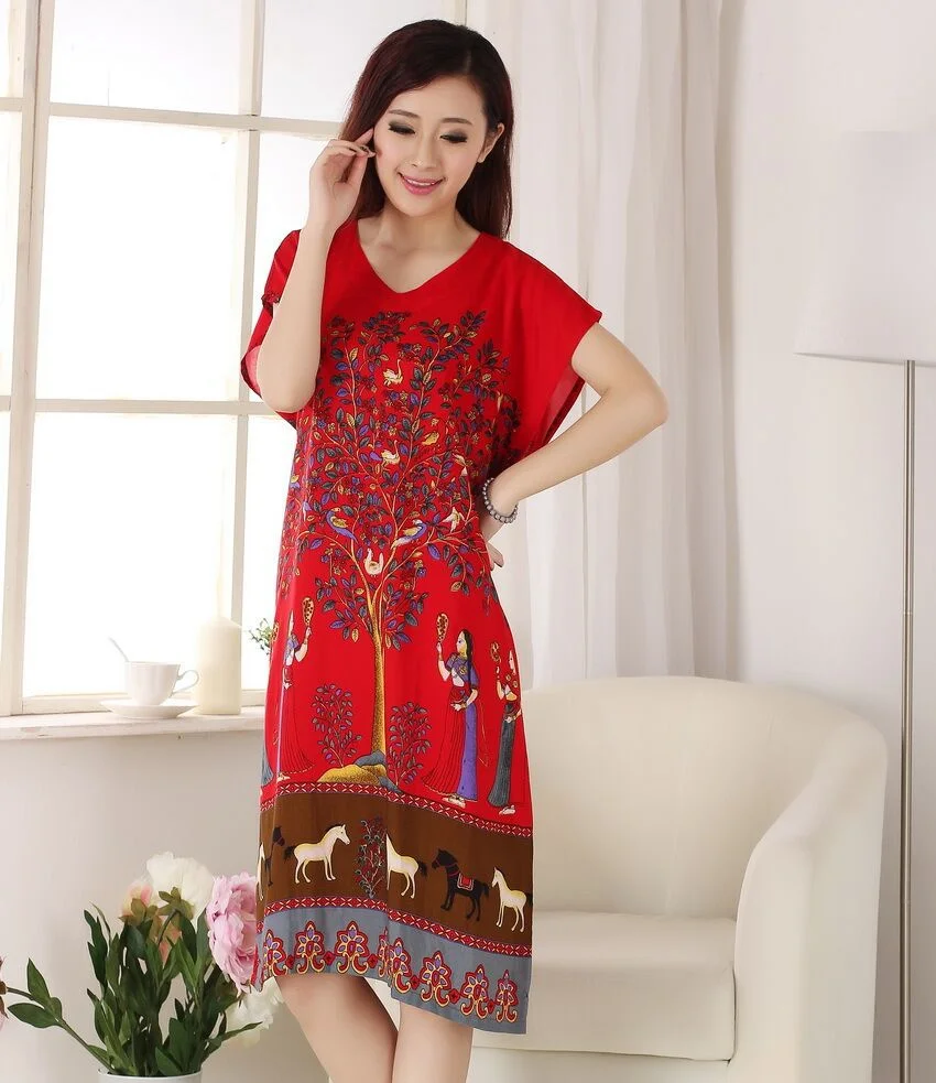 Nouvelle Arrivée Robe De Bain En Coton Chinois Femmes de Robe Yukata chemise de Nuit de Sommeil Tops Taille Fleur Nuisette Pijam.