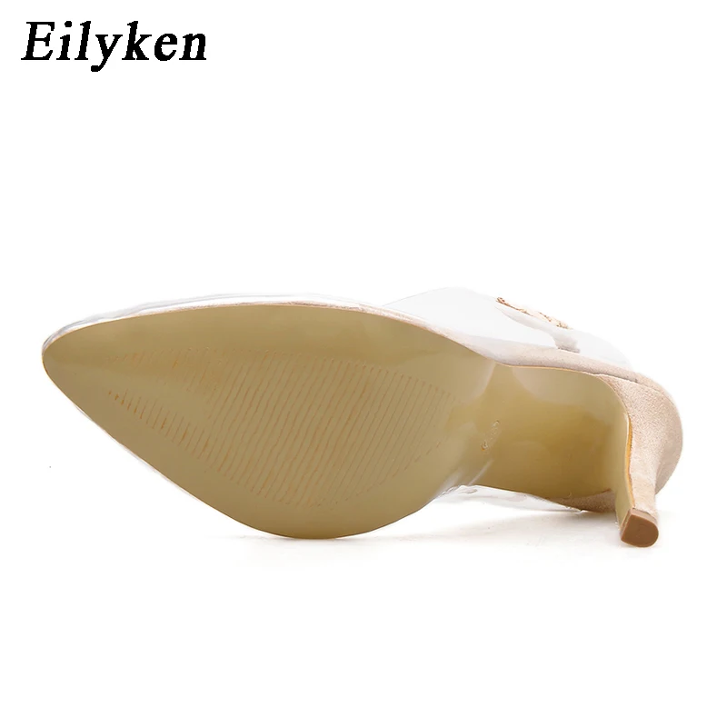 Eilyken флуоресцентные зеленые прозрачные туфли из ПВХ на высоком каблуке летние