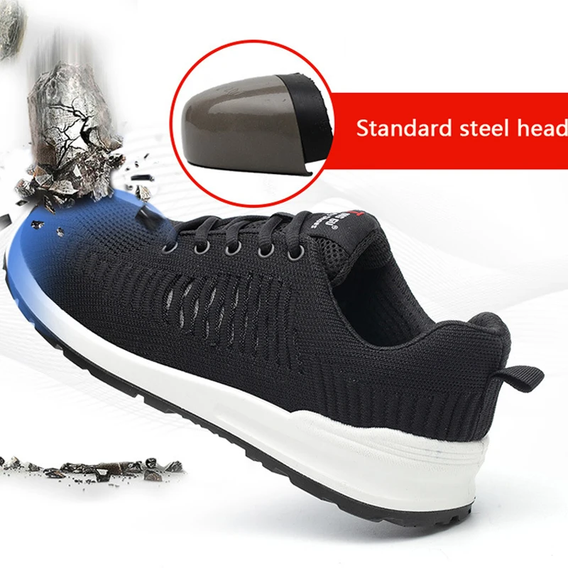 

steel toe work shoes safety shoes smash prevention puncture protection shoes breathablemen's shoes