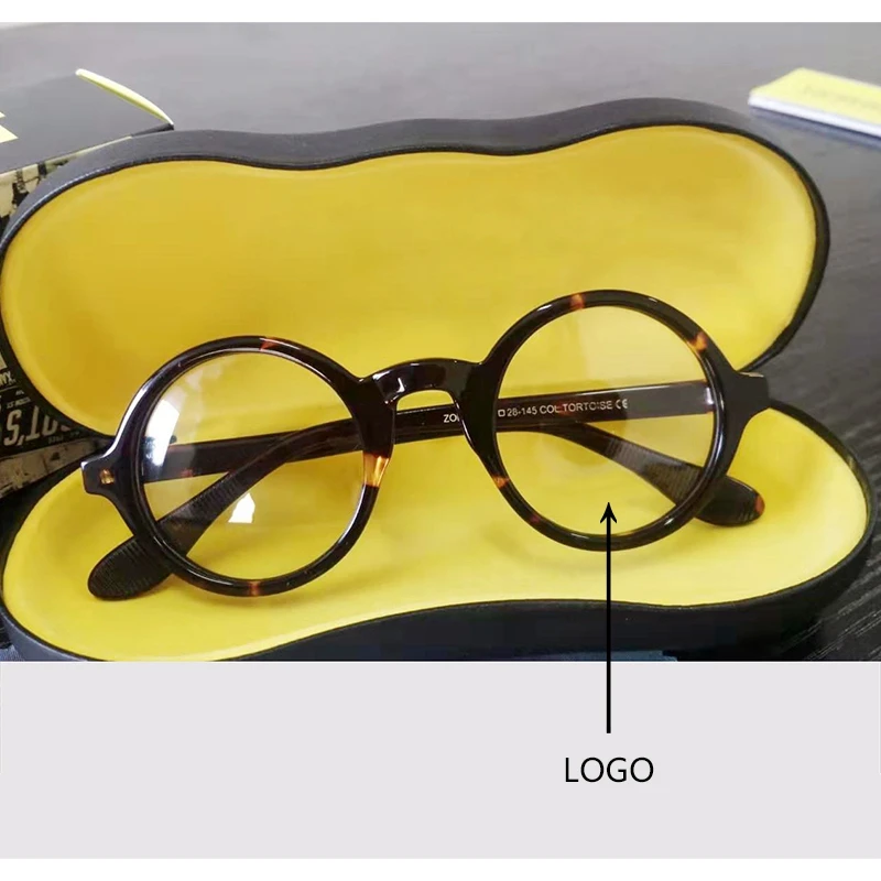 

Optical Glasses Frames Men Women Johnny Depp Eyeglasses Brand Design Computer Round Goggles male Acetate Vintage With box Z314