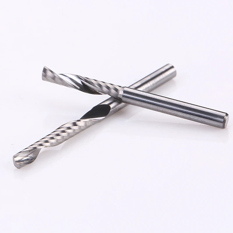 1pc 3.175mm Single Flute Bit Carbide Engraving Cutters Wood Cutting