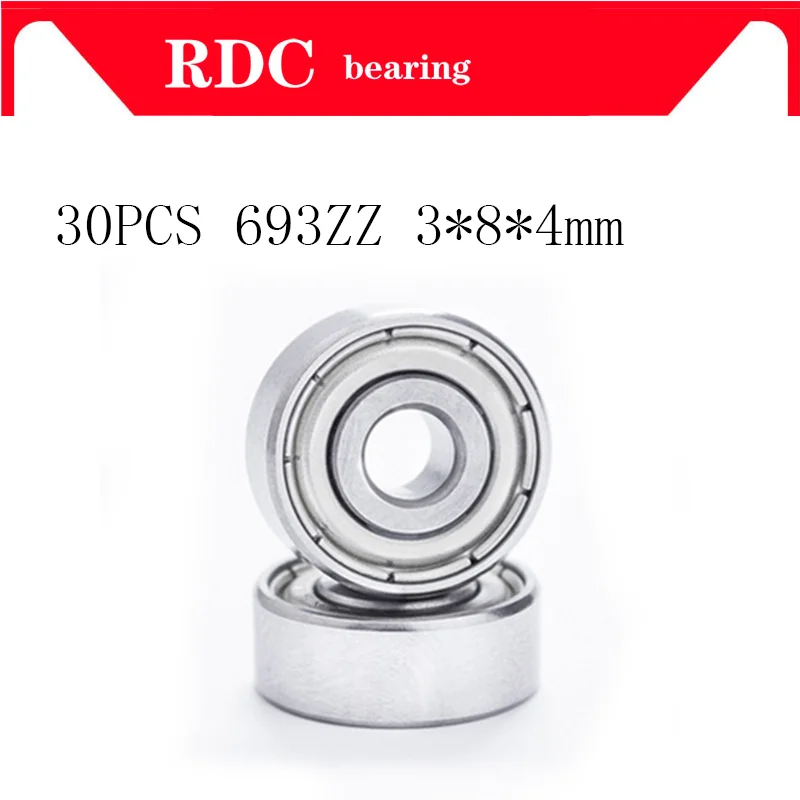 ABEC-5 30pcs/Lot 693ZZ 693 ZZ 3x8x4mm Mini Ball Bearing Miniature High quality Deep Groove R830ZZ bearing | Обустройство дома