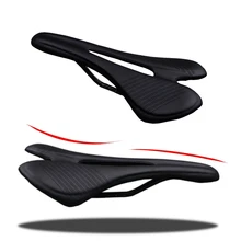 NO LOGO Comfort MTB Bike Wide Bicycle Seat Carbon Fiber Biking Saddle Bike Seat Cycling Saddle Seat Cushion Road Bicycle