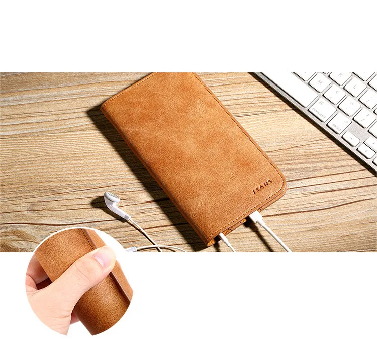 Дизайн кожаный тонкий бумажник мужской держатель для карт чехол для телефона кошелек для мужчин PL181
