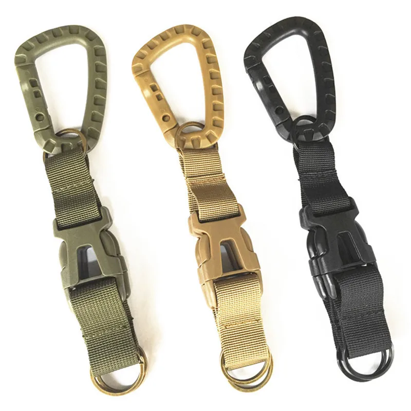 Tactical Keychain Strap Belt Clip Backpack Hooks Key Belt Keychain Holder Backpack Accessories Molle System Climbing Equipment
