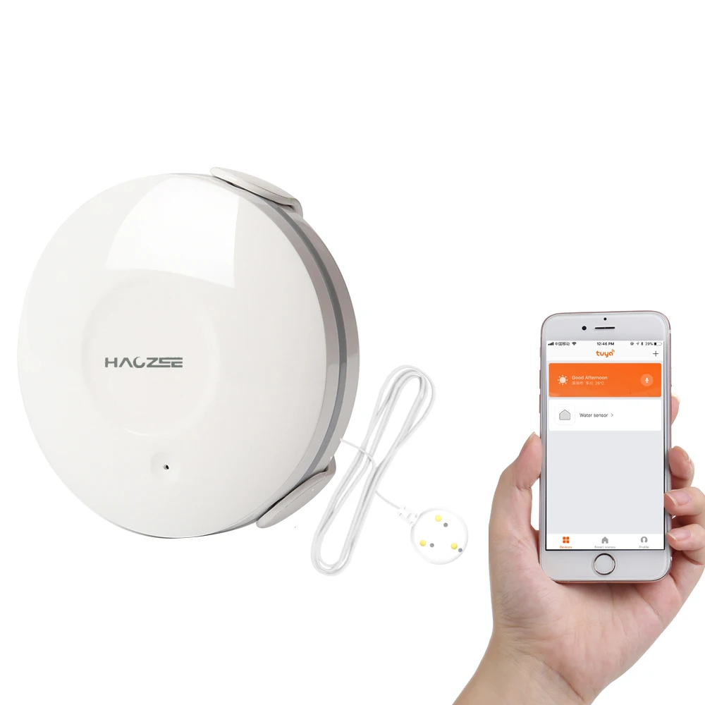 

Smart WiFi Water Sensor Flood and Leak Detector Alarm and App Notification Alerts No Expensive Hub Required Water Leakage Sensor
