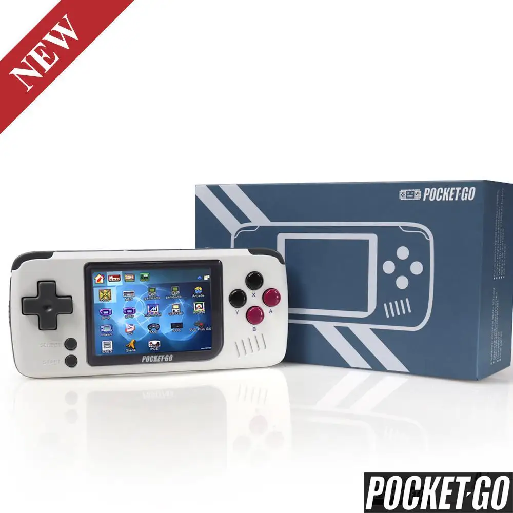 Цена Игровая консоль, PocketGo, игровая консоль в стиле ретро, портативная, 2,4 дюймовый экран, портативные детские игровые плееры с картой памяти