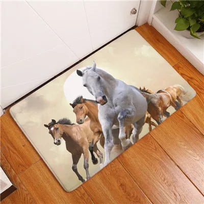 Модный стиль Majestic Horse Print ковры противоскользящие напольные коврики уличные ковры прозрачные коврики для передней двери - Цвет: 4