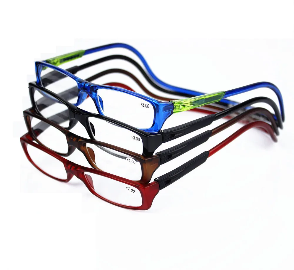 Long Temple Women and Men Adjustable Glasses Reading Glasses 1.0 to 4.0