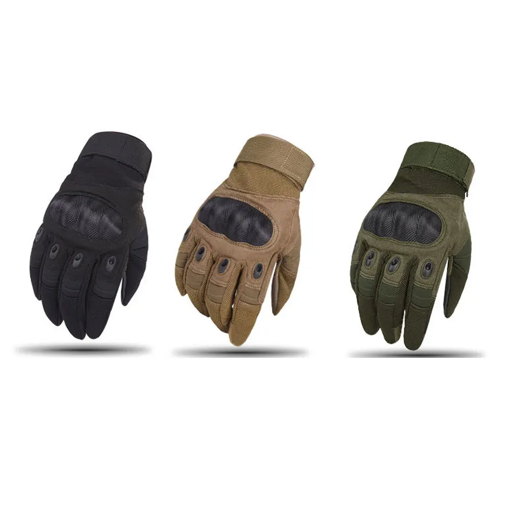 

1Pair Tactical Outdoor Gloves, Hard Knuckle Touch Screen Full Finger Motorcycle Cycling Gloves