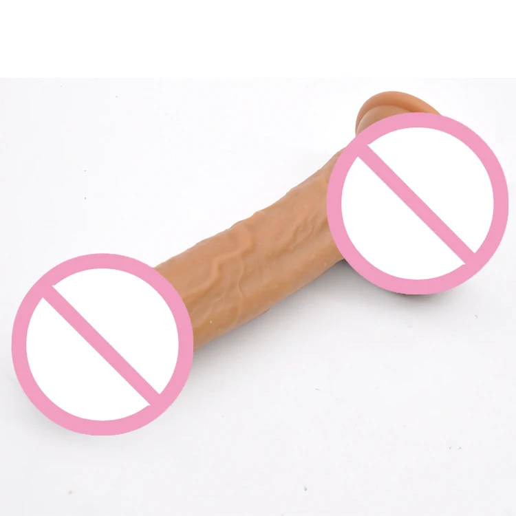 Realistic Dildo Suction Cup Male Dual layered Silicone For Women Sex toys Q150