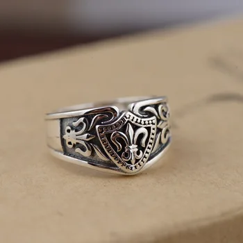 

Gold Emperor Jewelry Line S925 Thai Silver Silver Wholesale Antique Style Lovers Ring New Gift