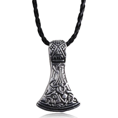 SG Винтаж в стиле норвежских викингов славянская Лунница ожерелье полумесяц колье-чокер Odin's Runes брелок для мужчин женщин ювелирные изделия подарок - Окраска металла: Покрытие антикварной медью