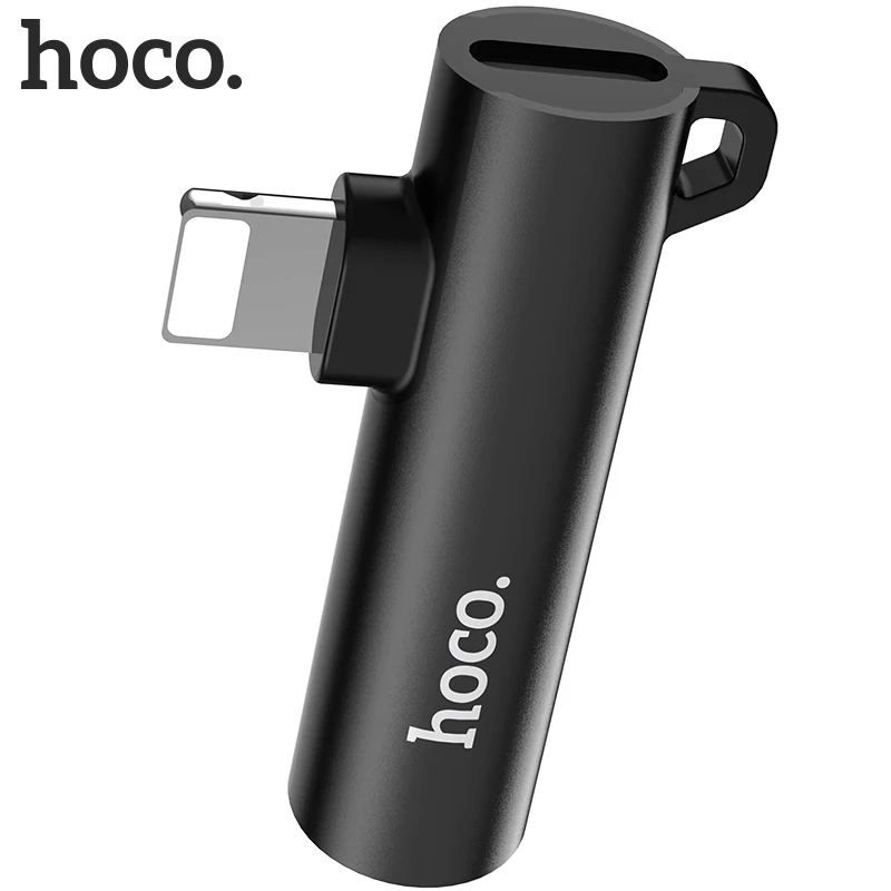 

HOCO Audio Cable 2in1 Fast Charging Audio Converter Music Adapter for iPhone XS Max XR X 8 7 Plus Headphone Support MIC Calling