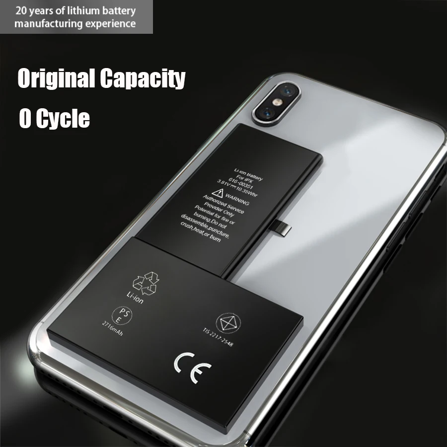 PINZHENG Original Capacity Phone Battery For iPhone X Xs XR Replacement 0 Cycle Battery For iPhone Xs Max Bateria With Tool Kit PINZHENG Original Capacity Phone Battery For iPhone X Xs XR Replacement 0 Cycle Battery For iPhone Xs Max Bateria With Tool Kit