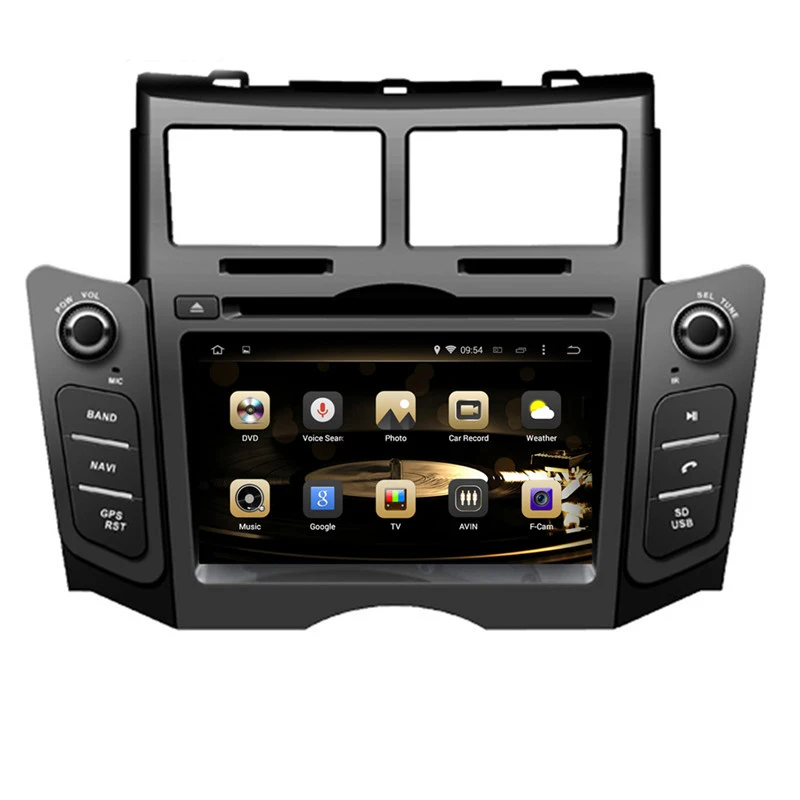 Discount Ectwodvd Octa Quad Core 4G/2G Android 9.0 Car Multimedia DVD Player for Toyota Yaris 2005 2006 2007 2008 2009 2010 2011 1