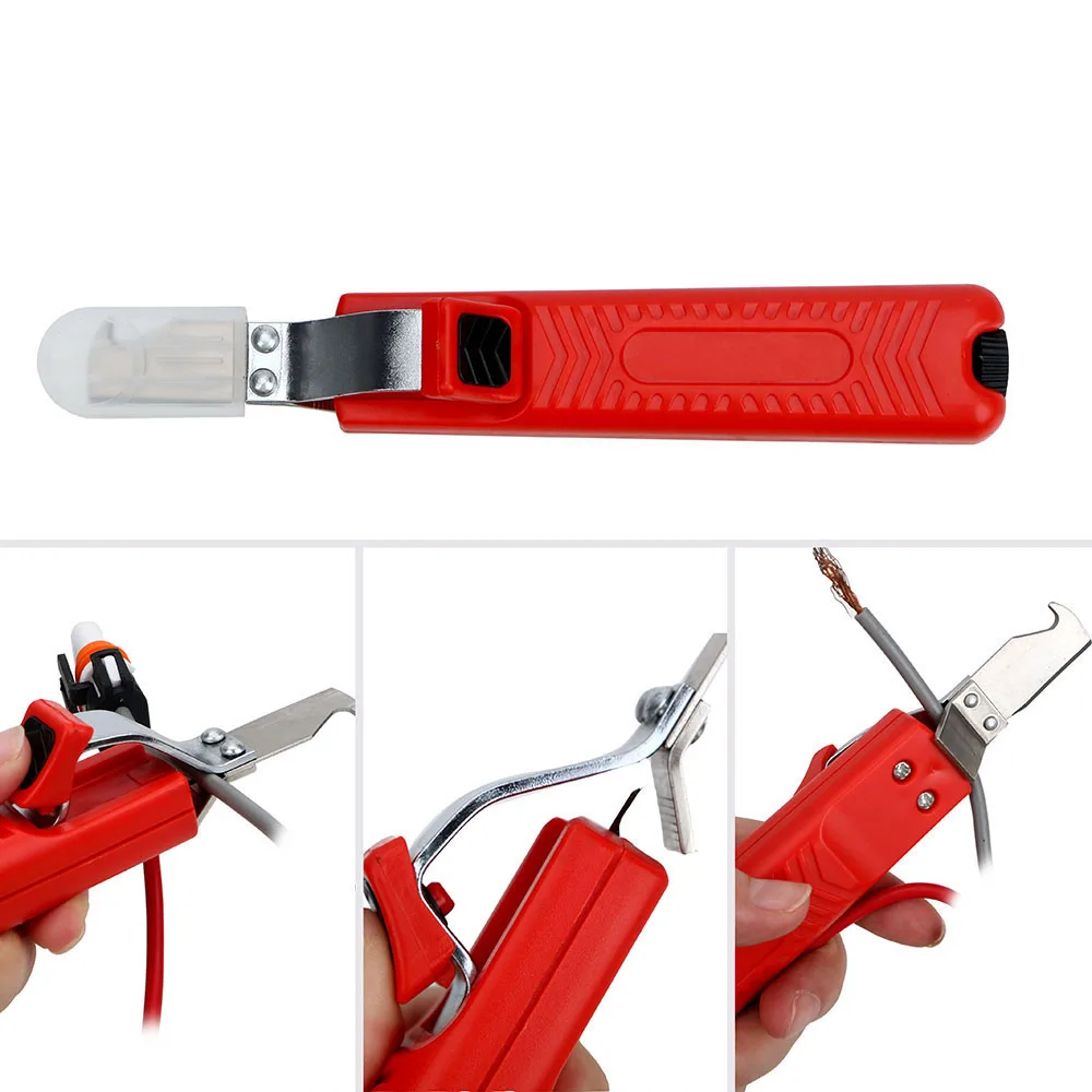 NICEYARD 8-28 мм ПВХ кабель изоляции Стриппер Fastness кабель зачистки резиновая ручка Регулируемый провод зачистки нож