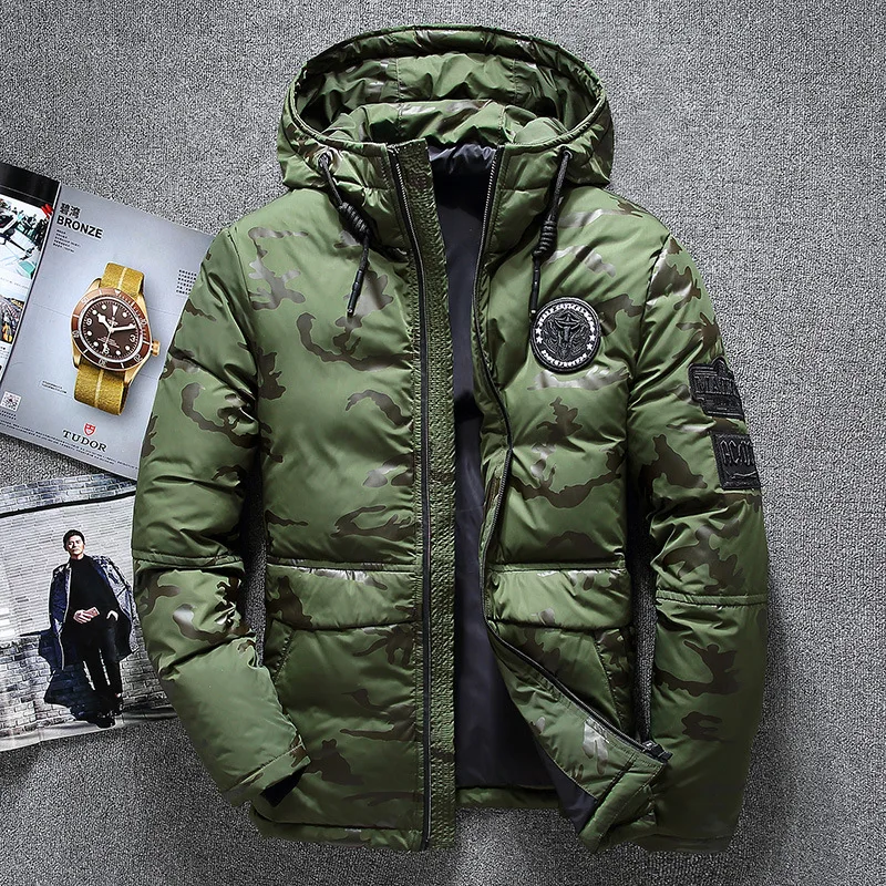 

High Quality New Fashion Brand Light Down Men Warm Thermal Windproof Fashion Casual 2018 Winter Men's Down Jacket Overcoat