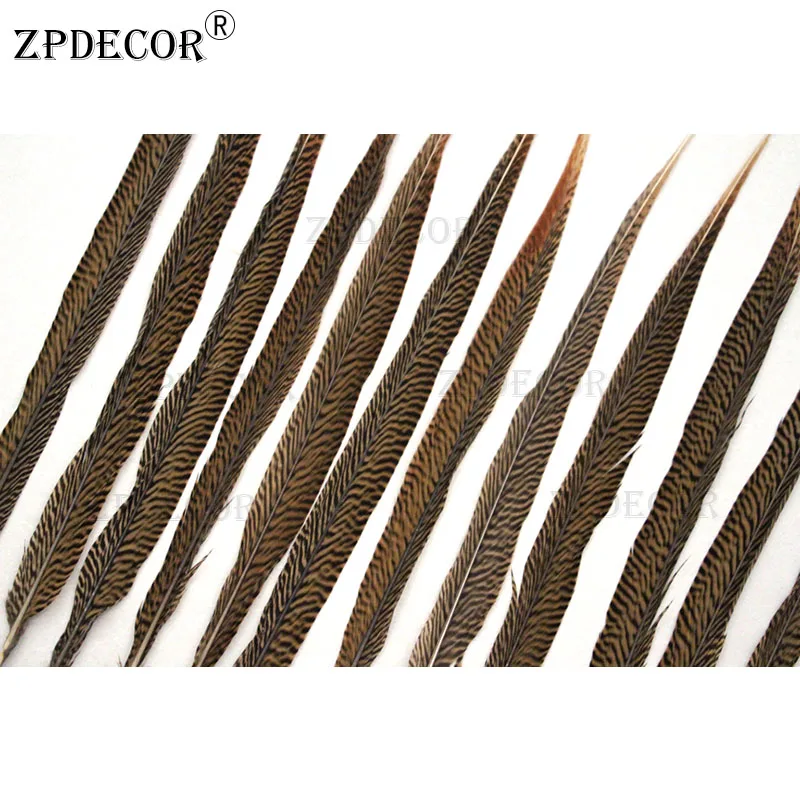 Дюйм 20-22 50-55 см золотые перья из хвоста фазана для свадебного украшения