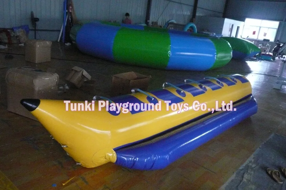 Inflatable Water Rowing Banana Boat for Summer Water Toyin Water Play