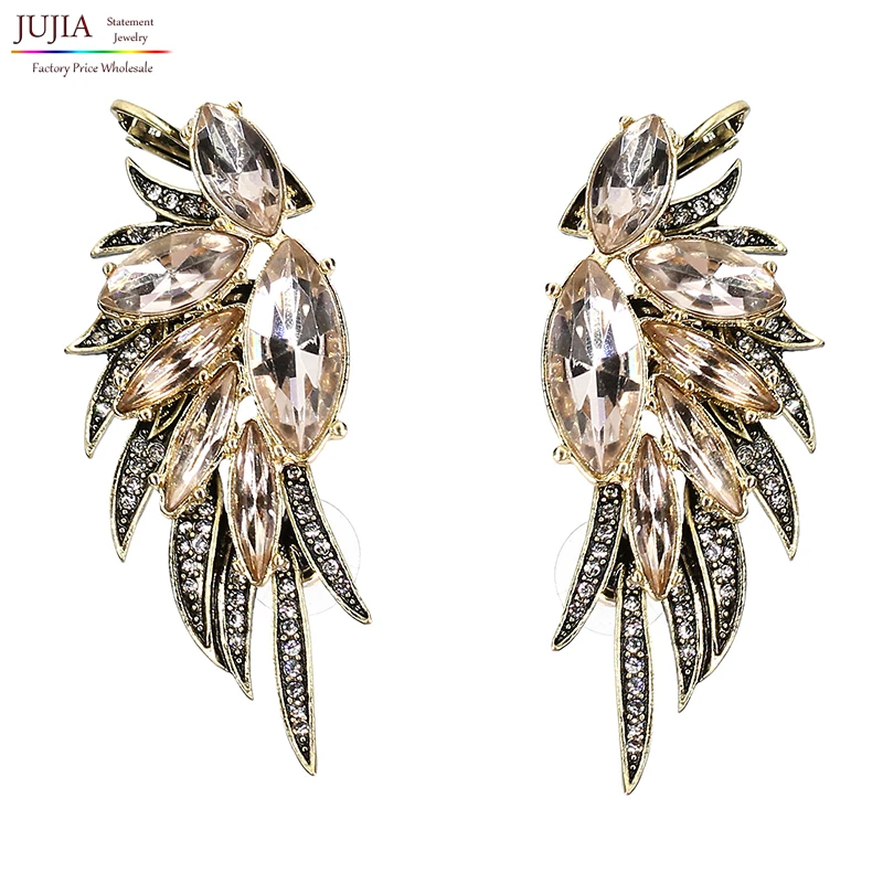 

New 2019 fashion jewelry women crystal vintage statement stud Earrings for women jewelry Factory Price
