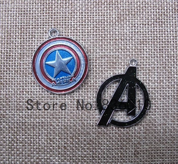 

Wholesale 20pcs Captain America mix Metal Charm Pendants DIY Jewelry Making Party Gifts D-117