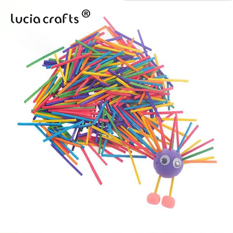 Lucia ремесла около 260 шт./лот длина 4,2 см красочные деревянные палочки для детского сада обучения мини-палочки детские забавы E1205
