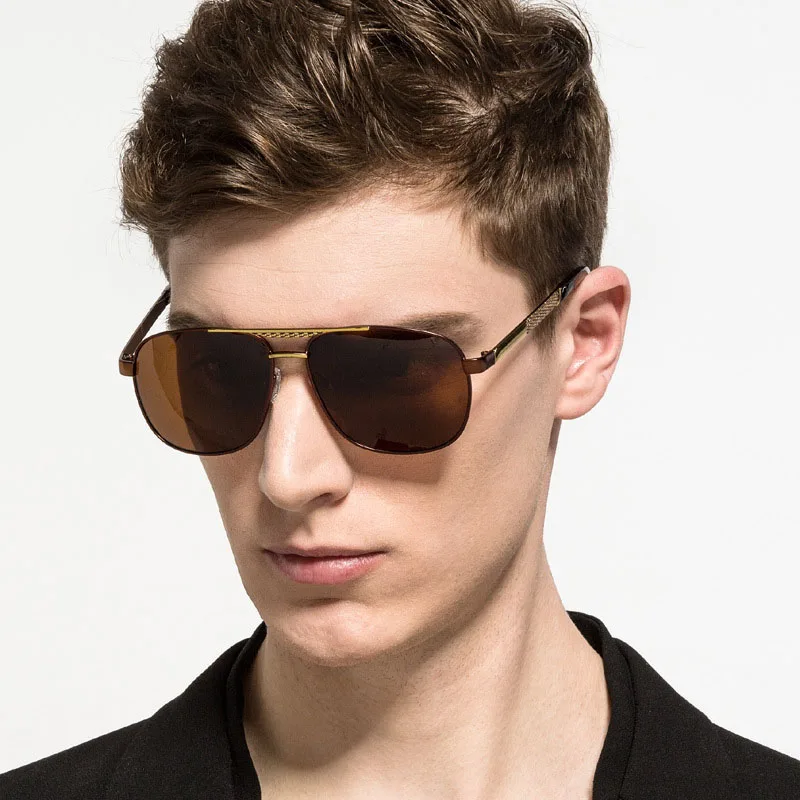 Steampunk Goggles Men Carter Square Sunglasses Vintage Polarized Male