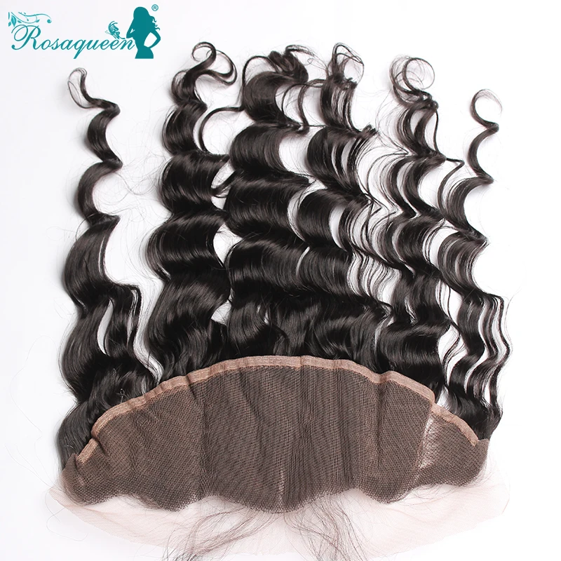 

7A Unprocessed Malaysian Virgin Hair Loose Wave Lace Frontal Closure 13x4 Bleached Knots Free Shipping 100% Human Hair