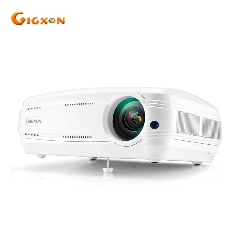 Gigxon G58 Full HD 3200 люменов маленький офис совет бизнес встречи использования 1080P ЖК светодиодный проектор домашний кинотеатр проектор - Цвет: white